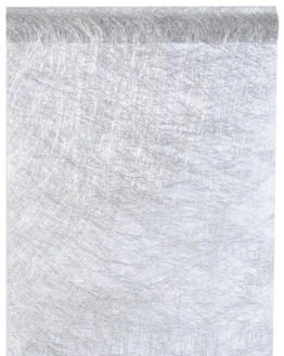 Deko Vlies-Tischläufer Sizo, silber, 30 cm breit, 5 m Rolle - tischlaeufer, basis, dekovlies