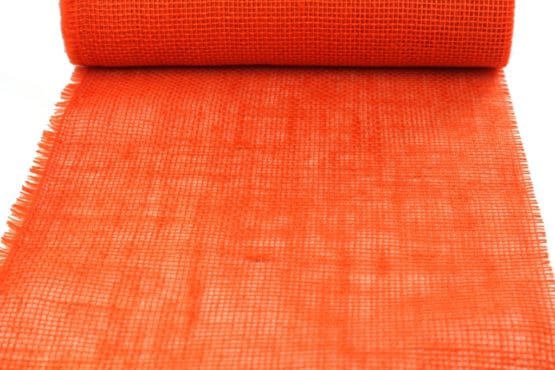 Jute-Tischläufer orange, 30 cm breit, 10 m Rolle - jute, tischlaeufer