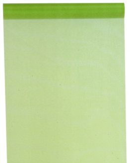 Organza-Tischläufer grün, 28 cm breit, 5 m Rolle - tischlaeufer, organza-tischlaeufer
