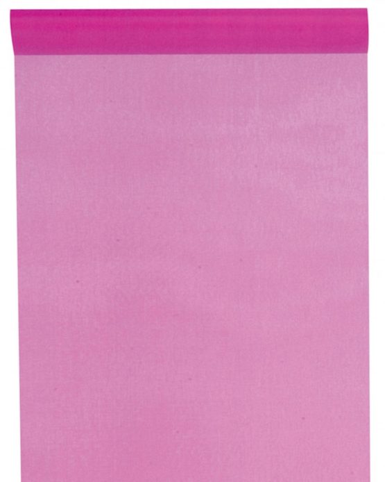 Organza-Tischläufer pink, 28 cm breit, 5 m Rolle - organza-tischlaeufer, tischlaeufer